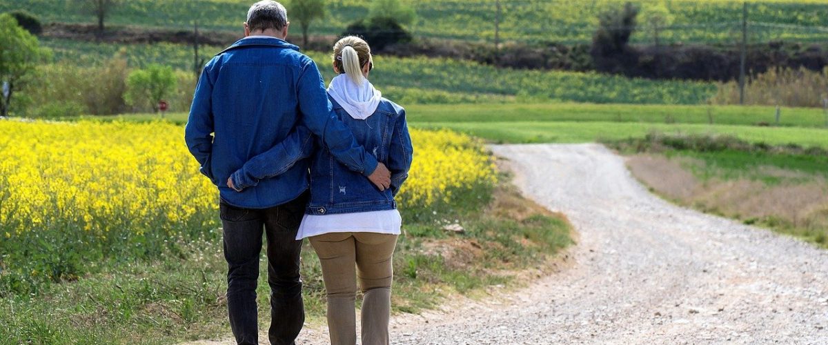 walk, couple, path, rural, man and woman, together, exercise, health, love, romance, flower background, romantic, relax, nature, landscape, meadows, flower wallpaper, field, spring, flowers, yellow flowers, health, health, beautiful flowers, health, health, health